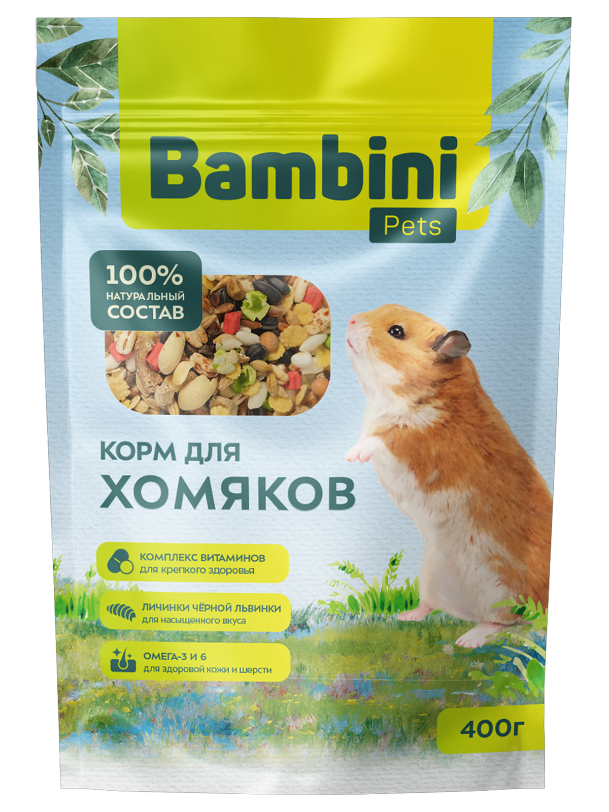 Корм Bambini Pets для хомяков , 400гр