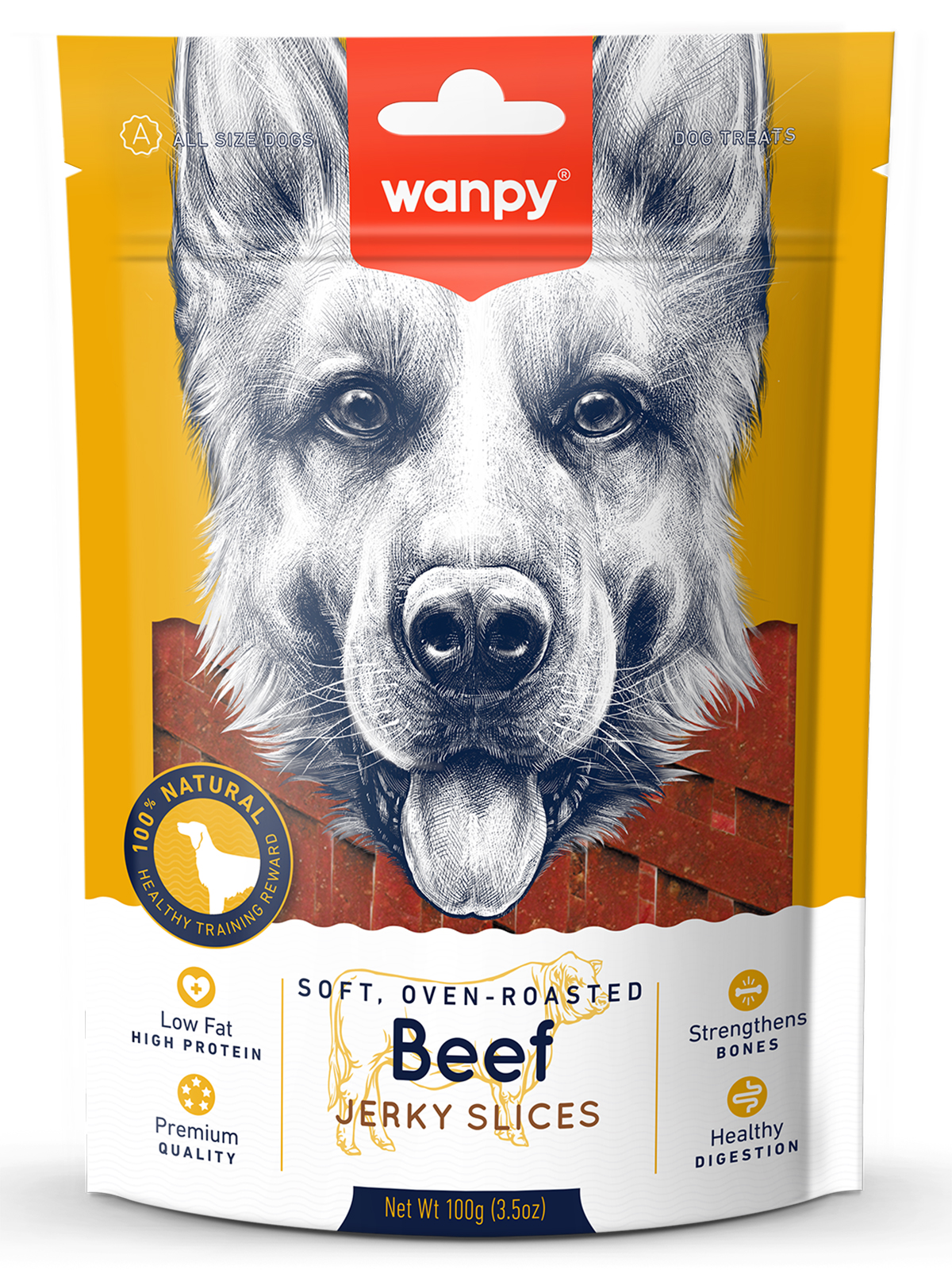 Wanpy Dog соломка из вяленой говядины 100 г