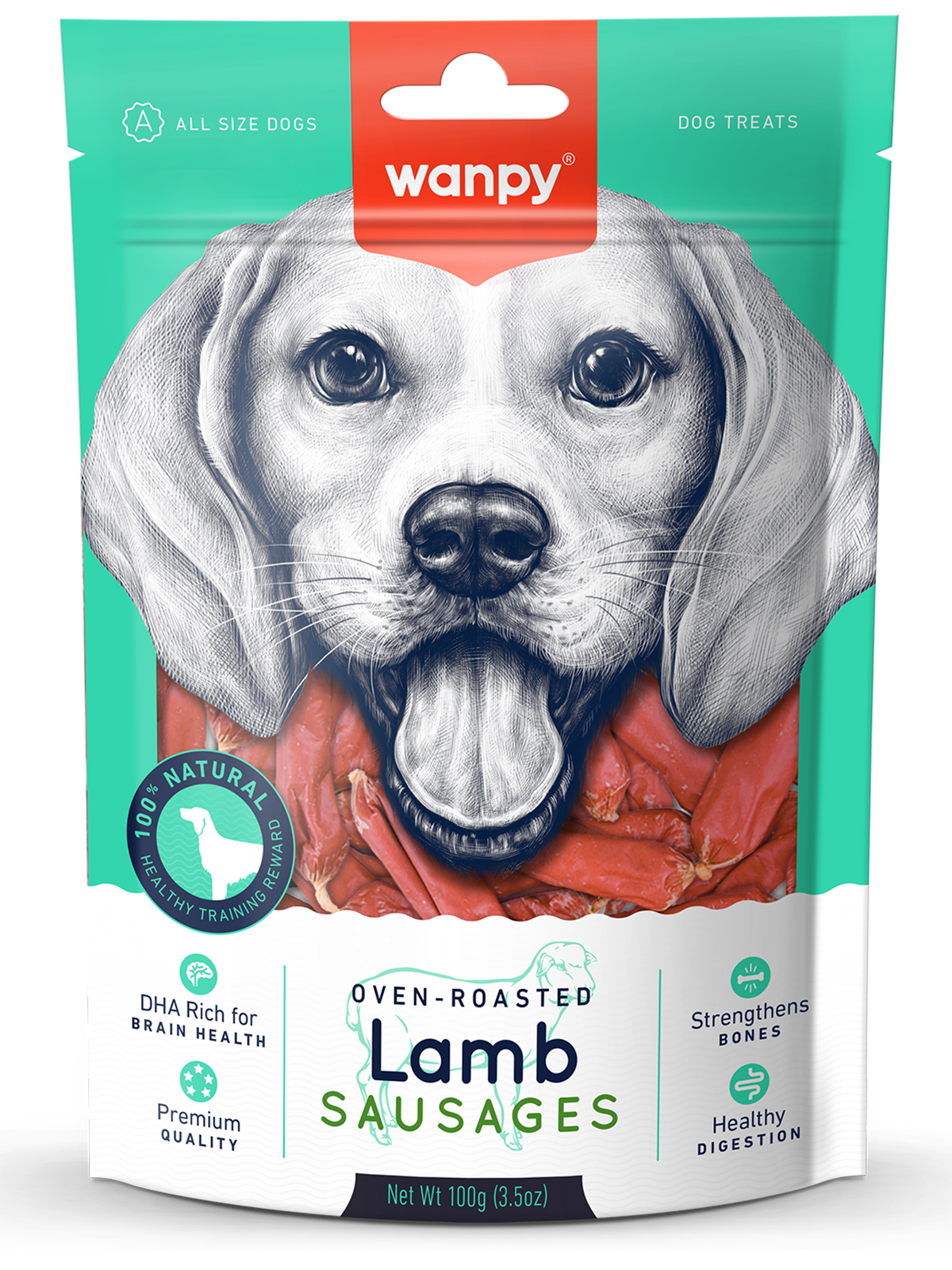 Wanpy Dog сосиски из мяса ягненка 100 г